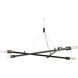 Kylo 6 Light 37.75 inch Black / Brass Chandelier Ceiling Light